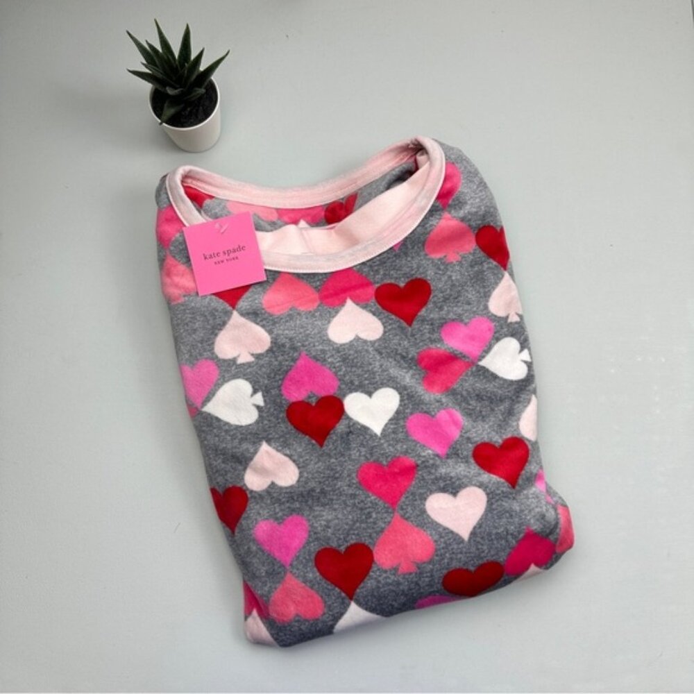 NWT Kate Spade New York 2 piece heart Pyjama Set